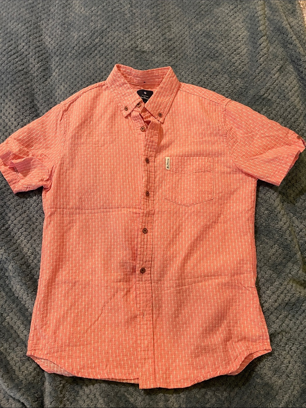 Ben Sherman Coral Short-Sleeve Button-Down Shirt